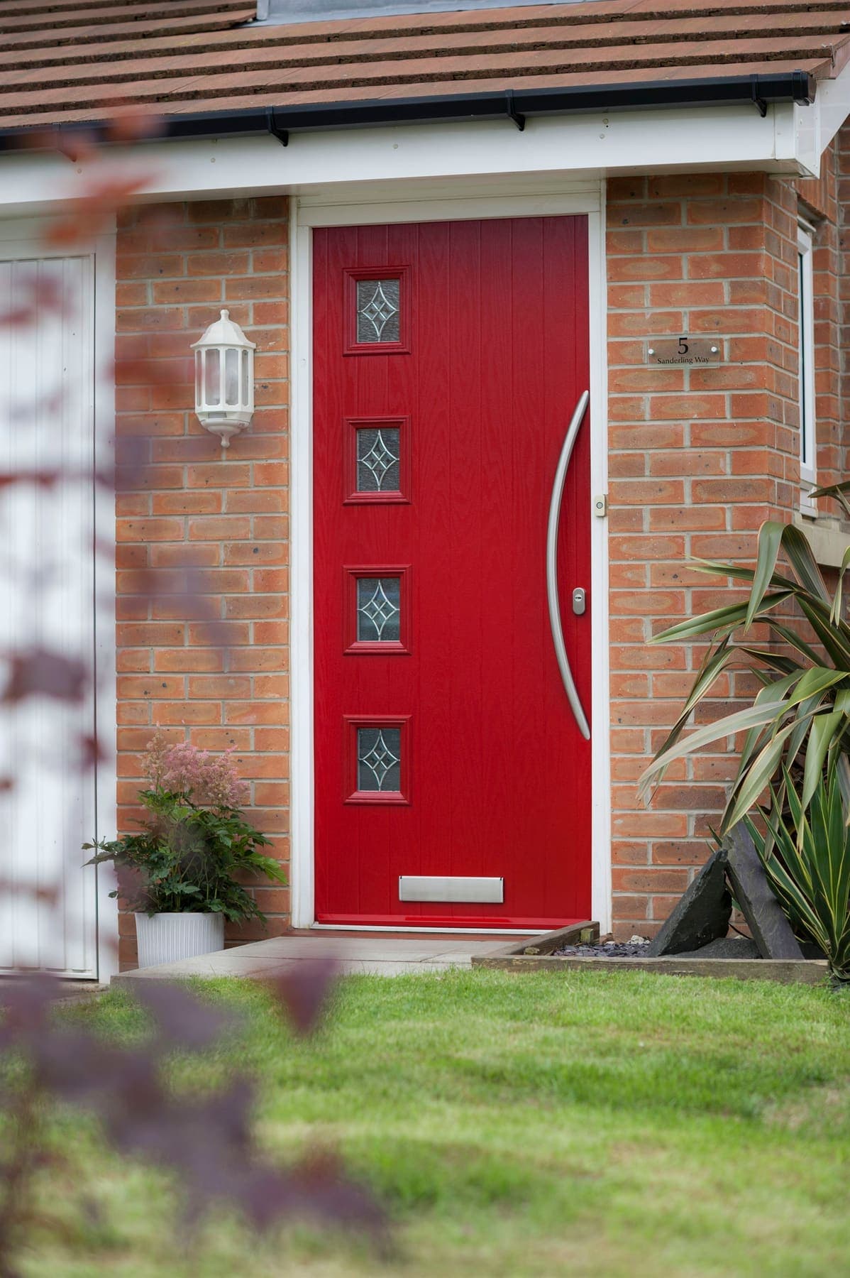 Portavelle Wenlock composite front door in Red side view