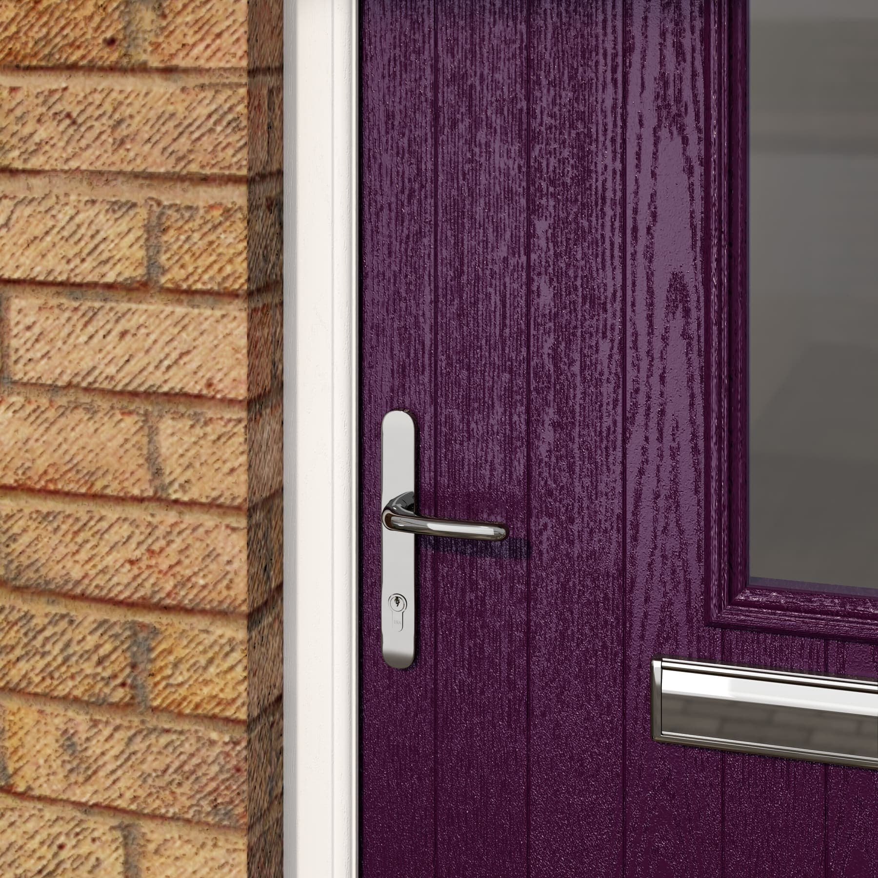 Portavelle Marlow composite front door in Purple Violet
