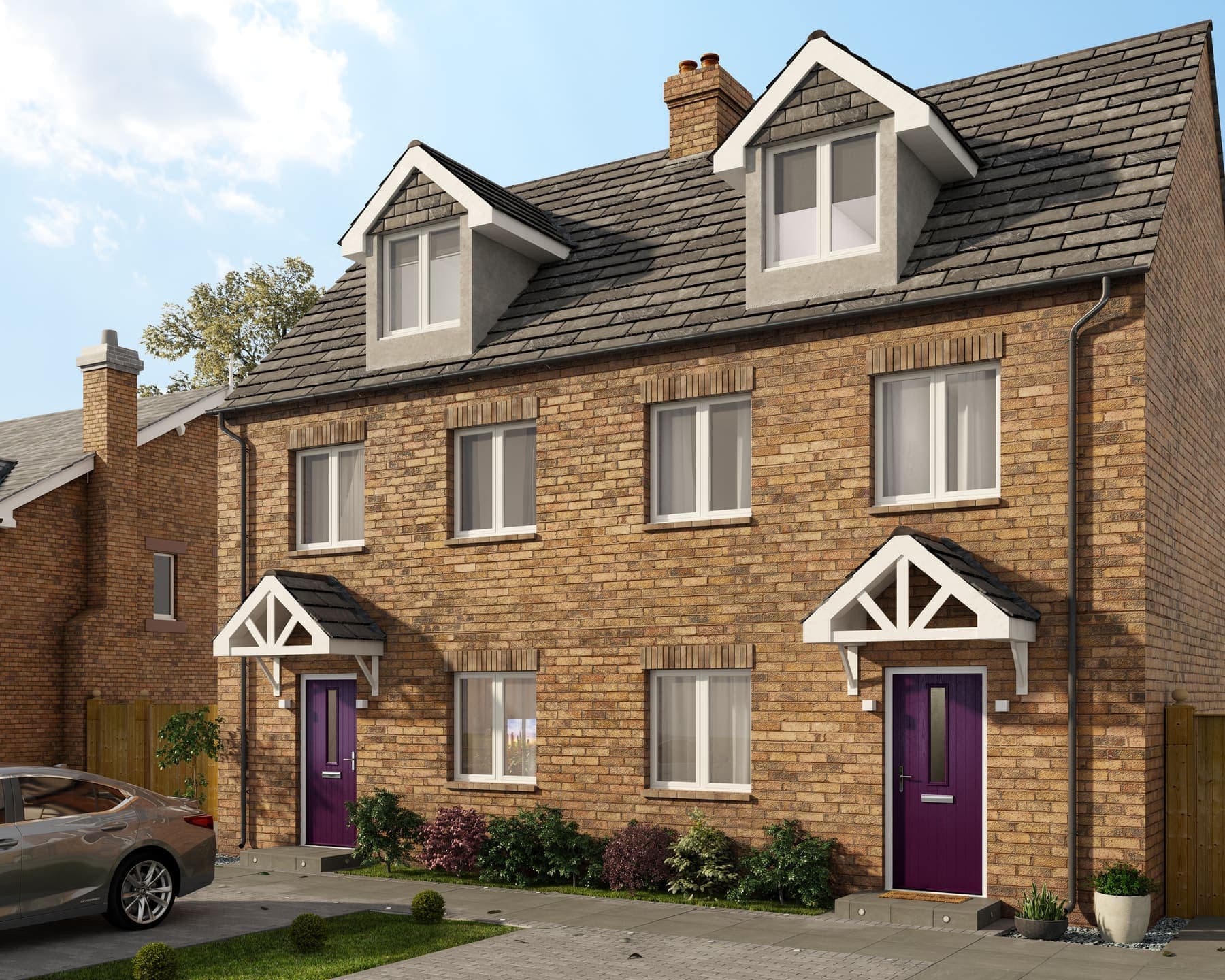 Portavelle Marlow composite front door in Purple Violet