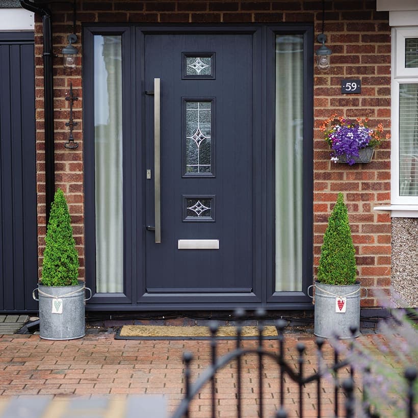 Portavelle Eastwick composite front door in Anthracite Grey
