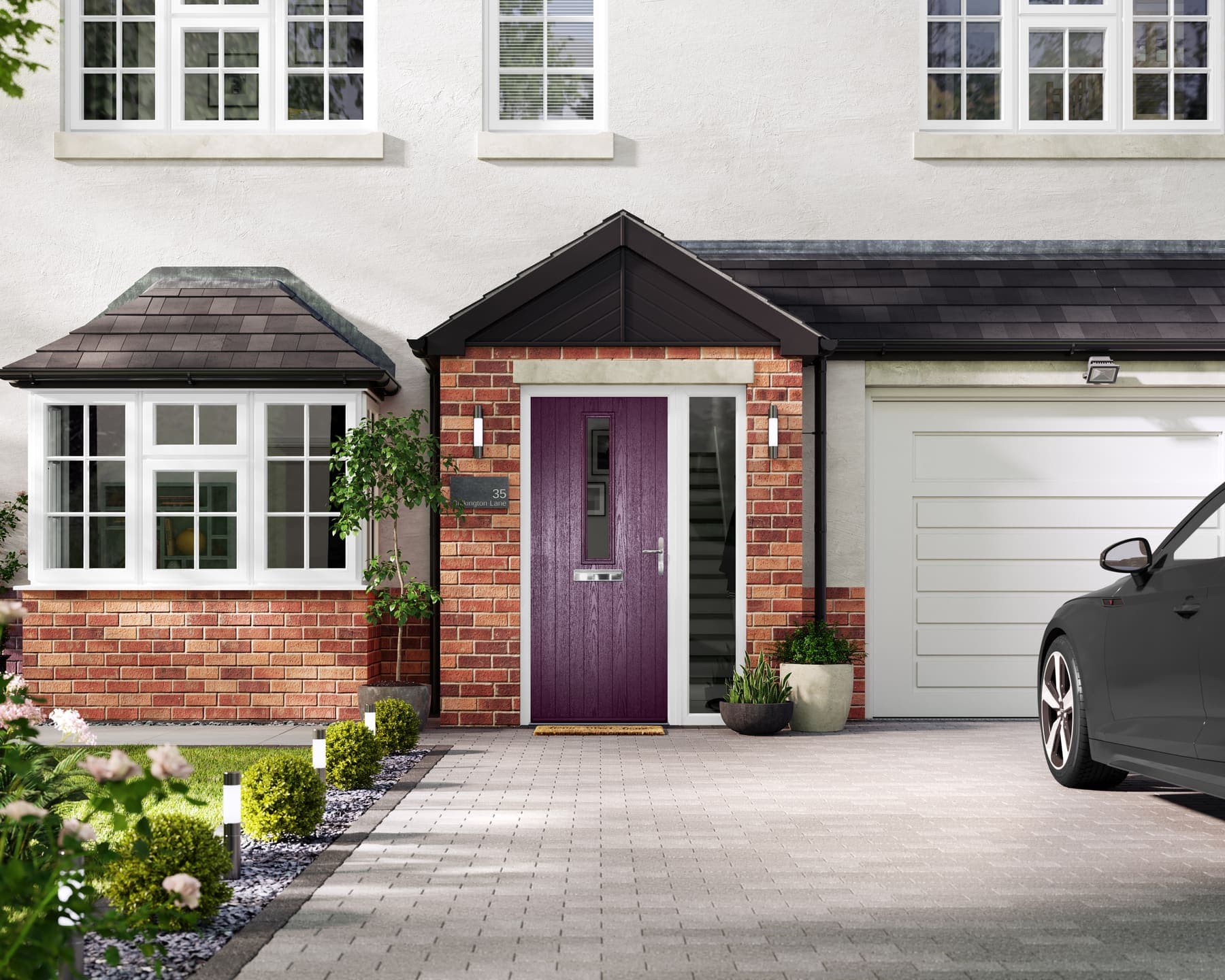 Portavelle Marlow composite front door in Purple Violet
