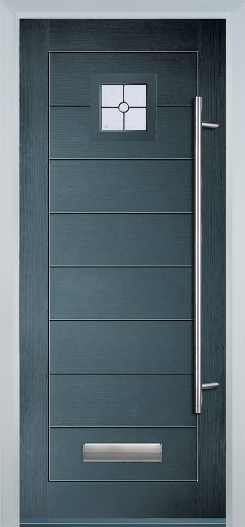 Portavelle Grantley composite front door in Anthracite Grey