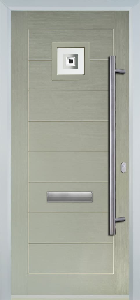 Portavelle Grantley composite front door in Pebble Grey