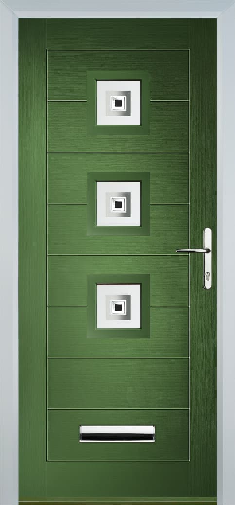 Portavelle Penhurst composite front door in Fern Green