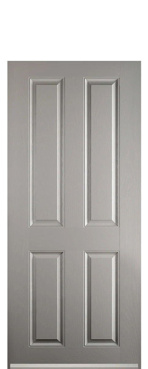 Padstow composite front door in Agate Grey.